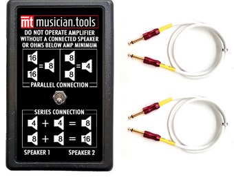 Musician.Tools External Speaker Expander for Guitar & Bass Amplifiers w 2 Speaker Cables