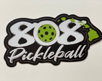 808 Pickleball Sticker