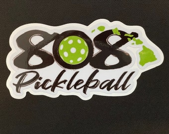 808 Pickleball Sticker