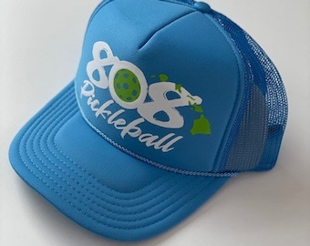 Teal Pickleball Trucker Hat: Snapback Unisex Design