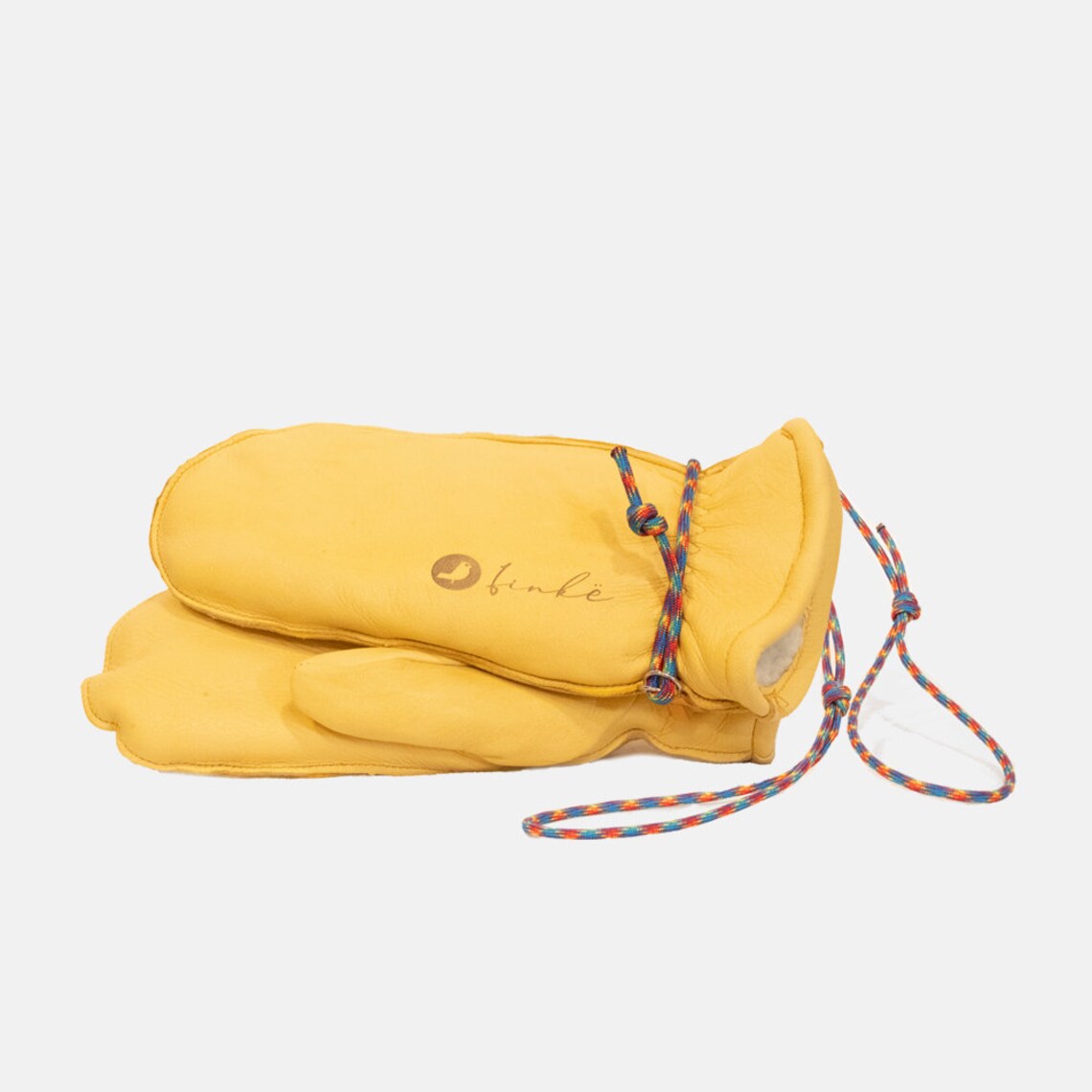 Leather Mittens Sherpa Fleece Lined With Pink Cinch Cord Etsy