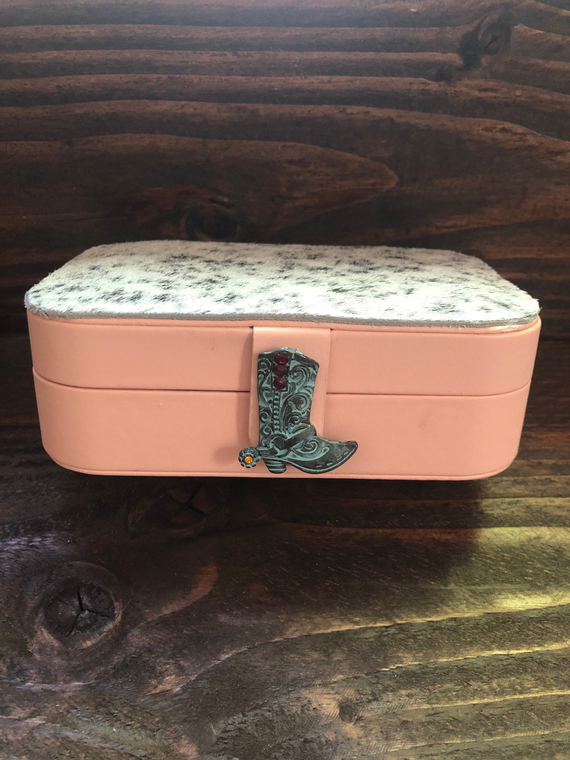 Genuine cowhide travel jewelry box Etsy