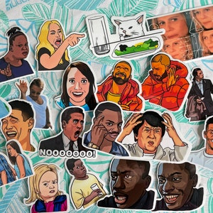 Meme sticker pack, funny stickers, trendy stickers for water bottles, laptop stickers, Funny gift for friend, father in law gift, memes