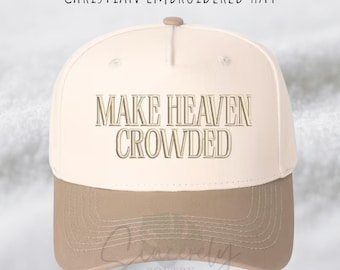 Gorra cristiana bordada, gorra de camionero "Haz que el cielo esté lleno", regalo cristiano de Navidad, ropa de Jesús, gorra ajustable para hombre, gorra unisex.