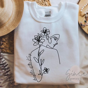 Daughter of the king sweatshirt, Crewneck, christian apparel, Gift for her, faith based shirt, Minimalist clothing, Grace sweater, church