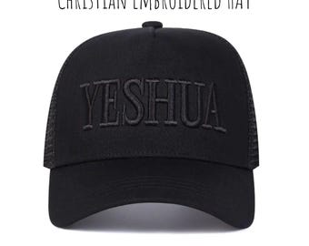 Gorra de béisbol bordada de Yeshua, gorra cristiana unisex