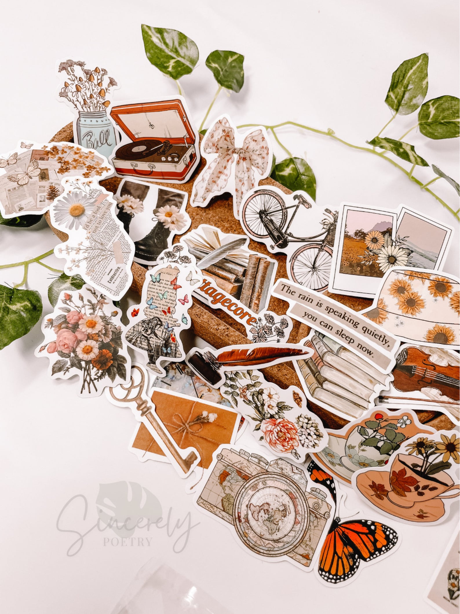 Cottagecore Stickers Vintage Mushroom Sticker Pack Bullet - Etsy