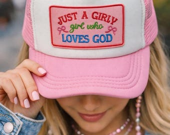 Gorra de camionero Pink Coquette, gorra cristiana femenina estilo Y2K