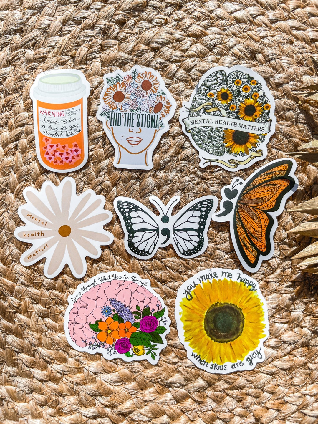 Mental Health Awareness Stickers, Vinyl Decals for Water Bottle - Etsy