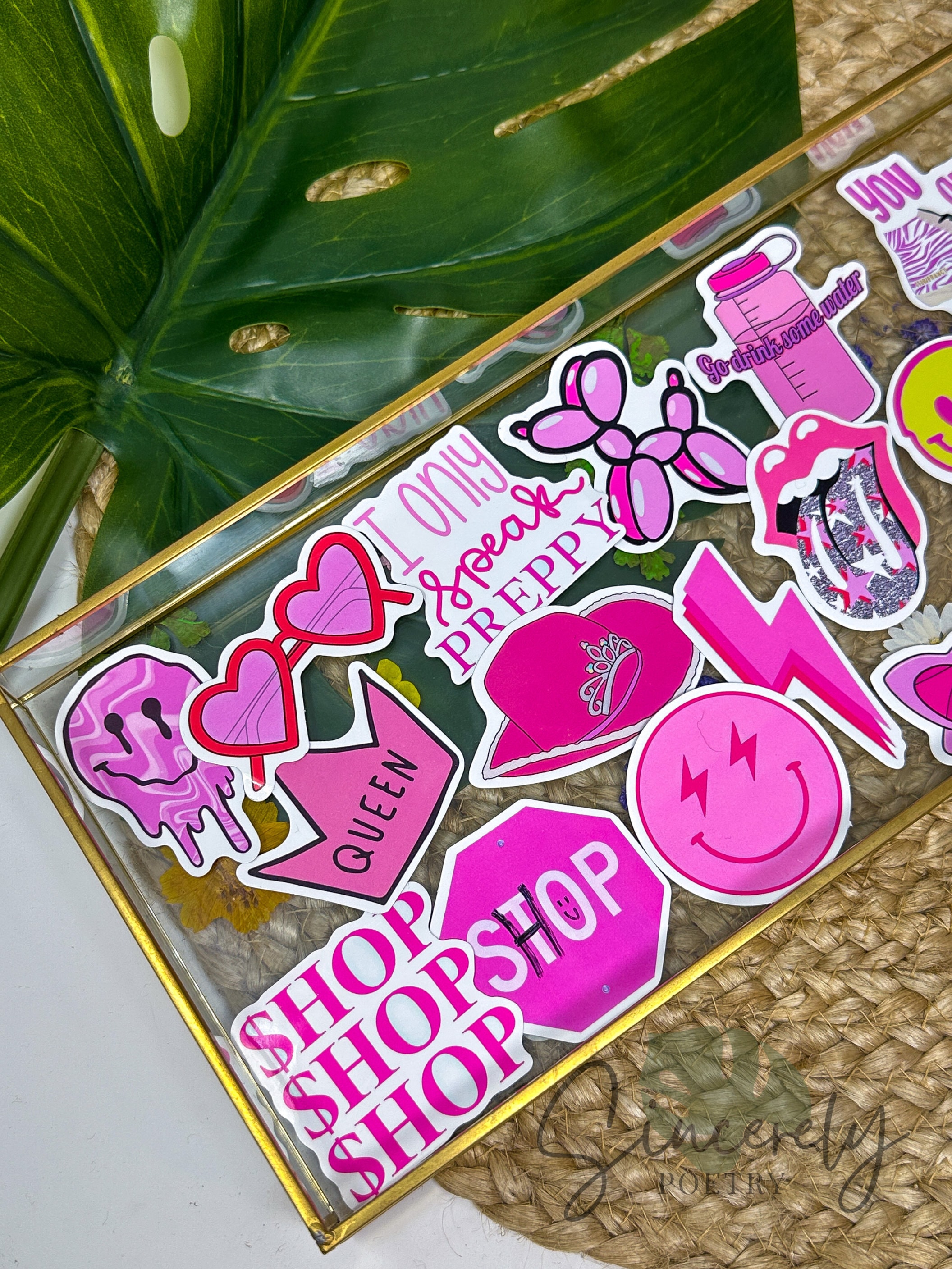 50 PCS Preppy Stickers with Logo 