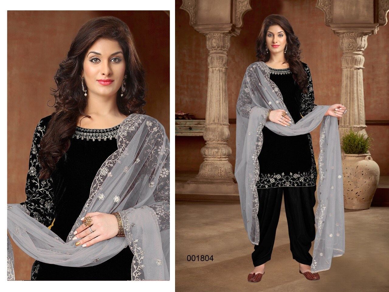 Trending Velvet Top With Dhoti With 