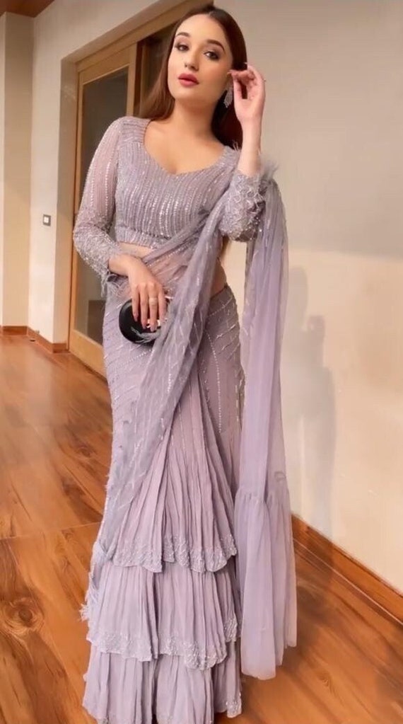 New Bollywood Style Ruffle Designer 
