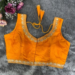 Readymade Saree Blouse, Zari embroidery work Blouse, Indian choli, ready to wear Bridesmaids lehengas saree blouse, Indian blouse, crop top