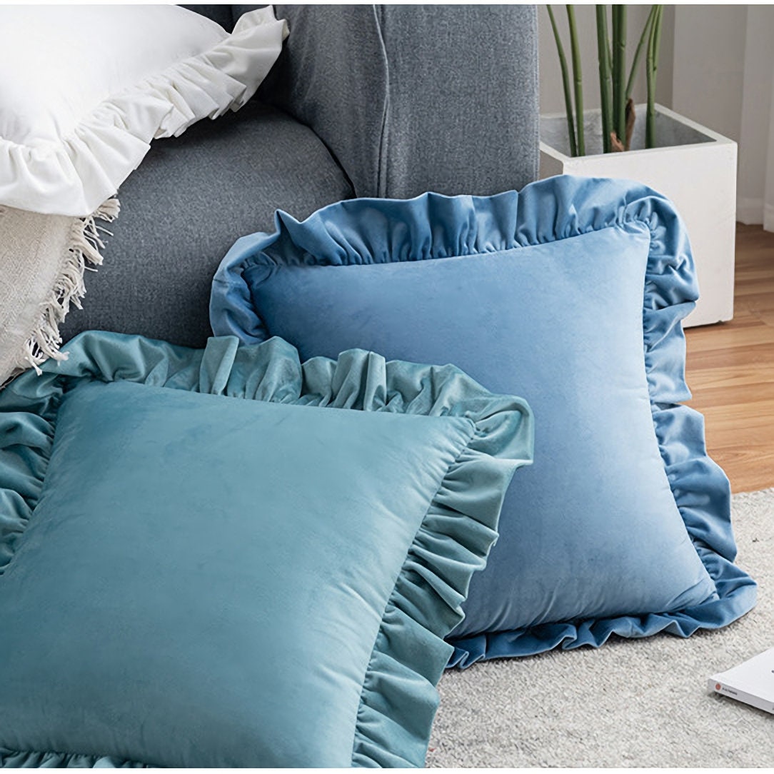 Midnight Blue Velvet Designer Pillow – Arianna Belle