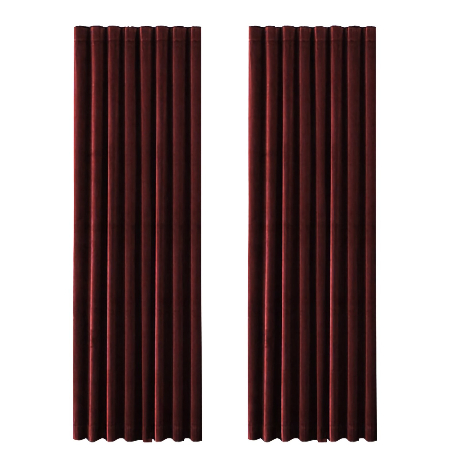 Par de cortinas de terciopelo de vino borgoña cortina roja de | Etsy