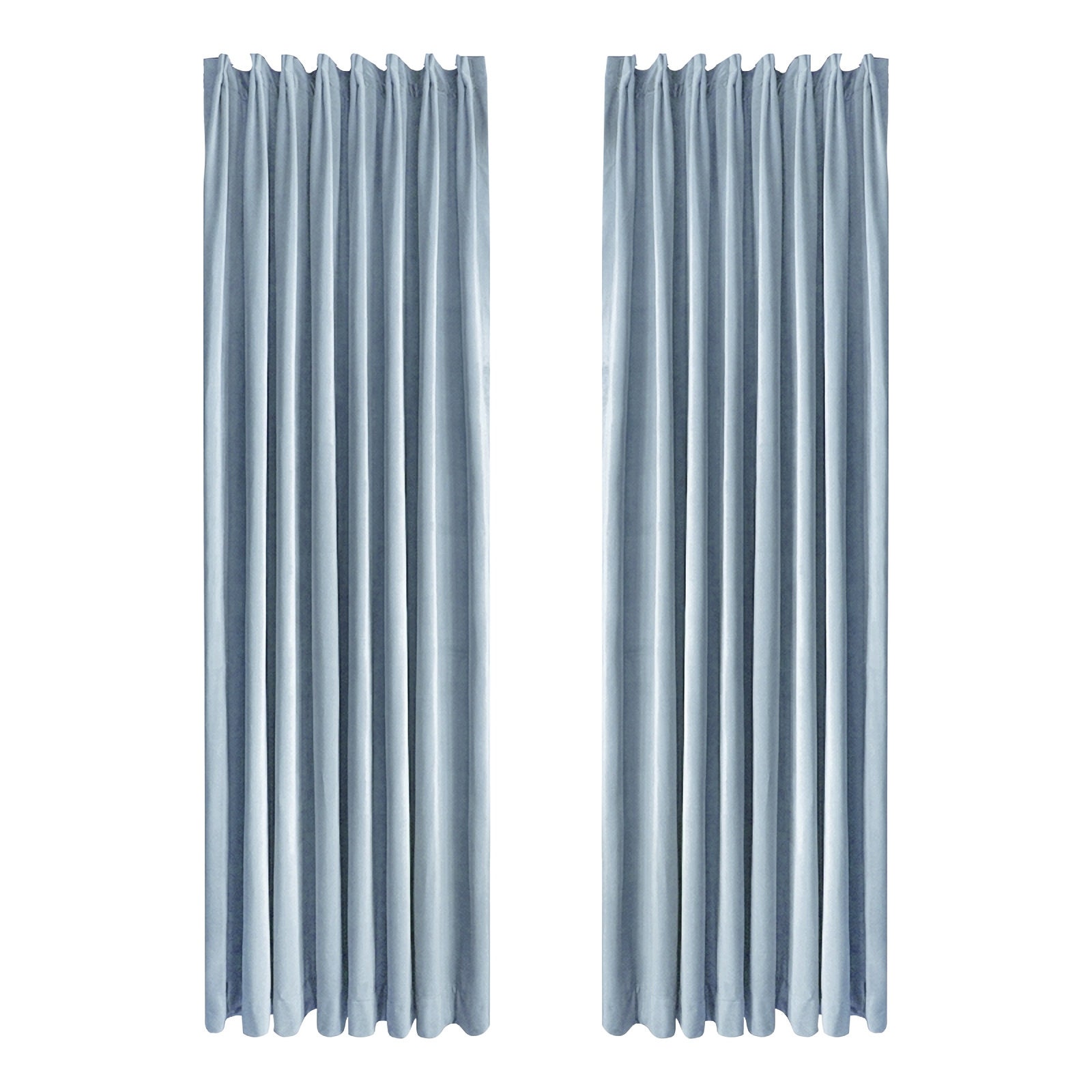 Pair of Baby Blue Velvet Curtains Light Blue Bedroom Velvet Etsy