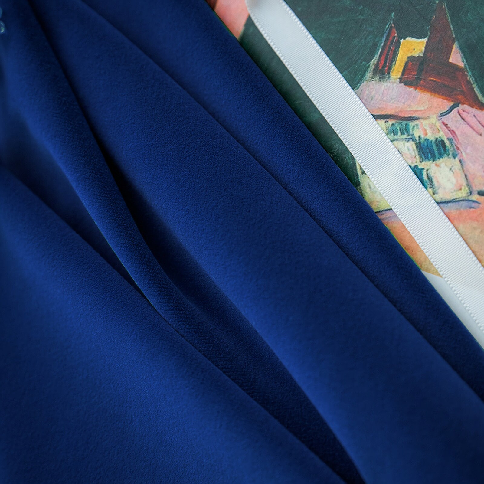 Pair of Cobalt Blue/royal Blue Velvet Curtain Bedroom/ Living Etsy