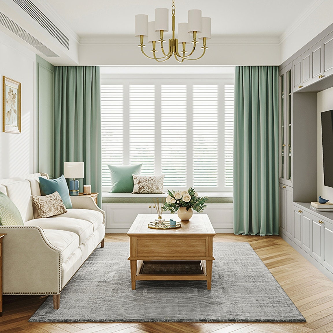 Pair of Mint Green Velvet Curtains Bedroom Velvet Curtains Etsy UK