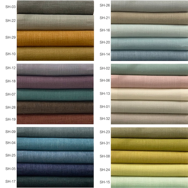 Heavyweight cotton blend fabric samples for curtains and roman shades/roman blinds custom material samples