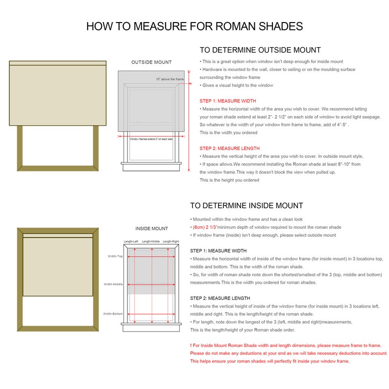 Roman Shades With Trim for Doors Windows/ Kitchen Ivory Roman Etsy