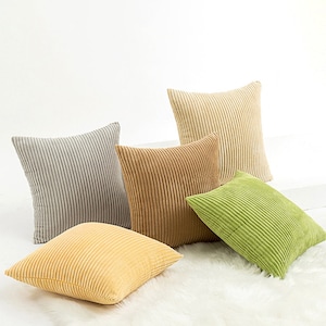Corduroy pillow cover 12 x 20，16 x 16，18 x 18，20 x 20，24 x 24，Soft Throw Pillowcase，Sofa Cushion Cover，Lumbar pillow Cover，Housewarming gift