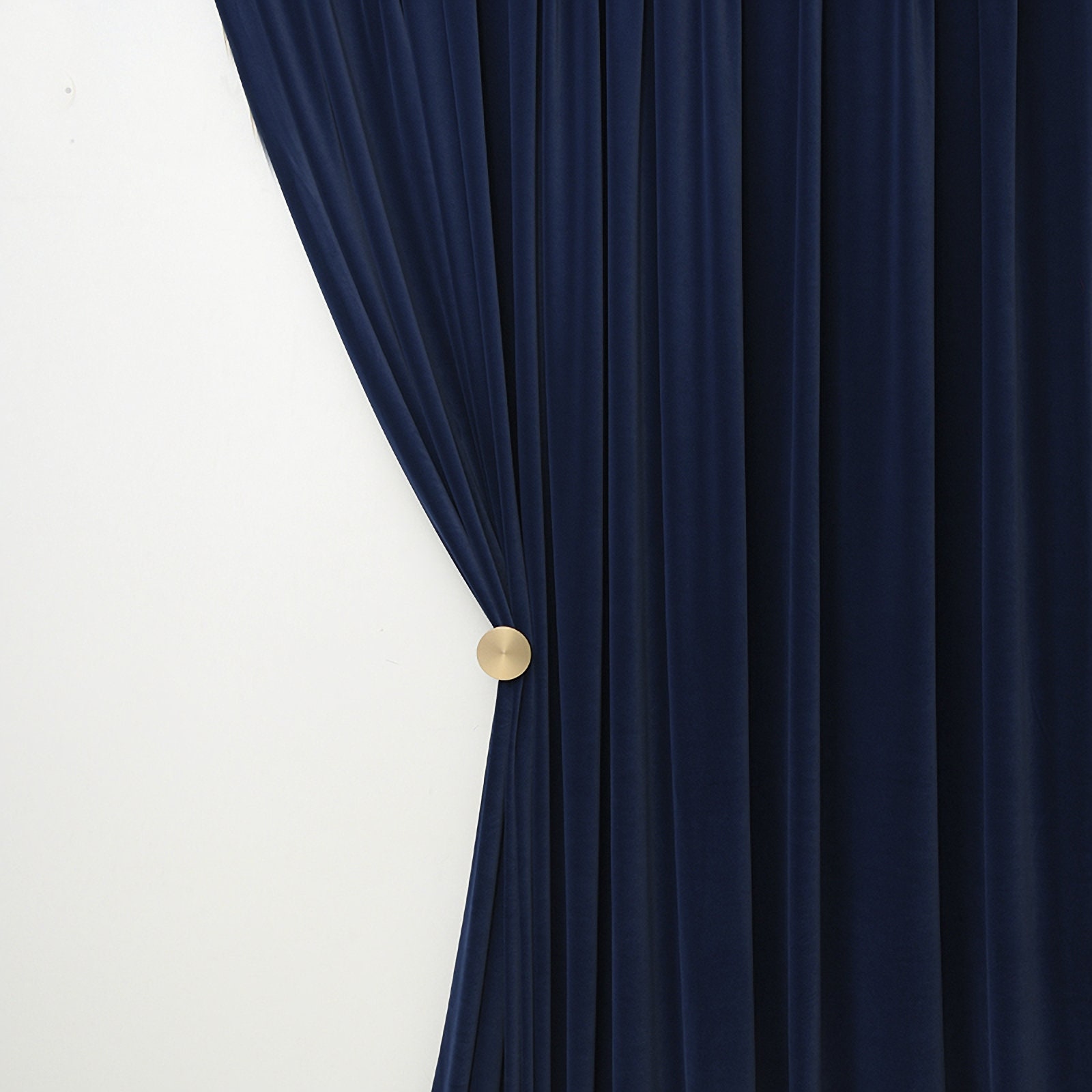 Set of 2 Drak/navy Blue Velvet Curtain Bedroom/ Living Room Etsy