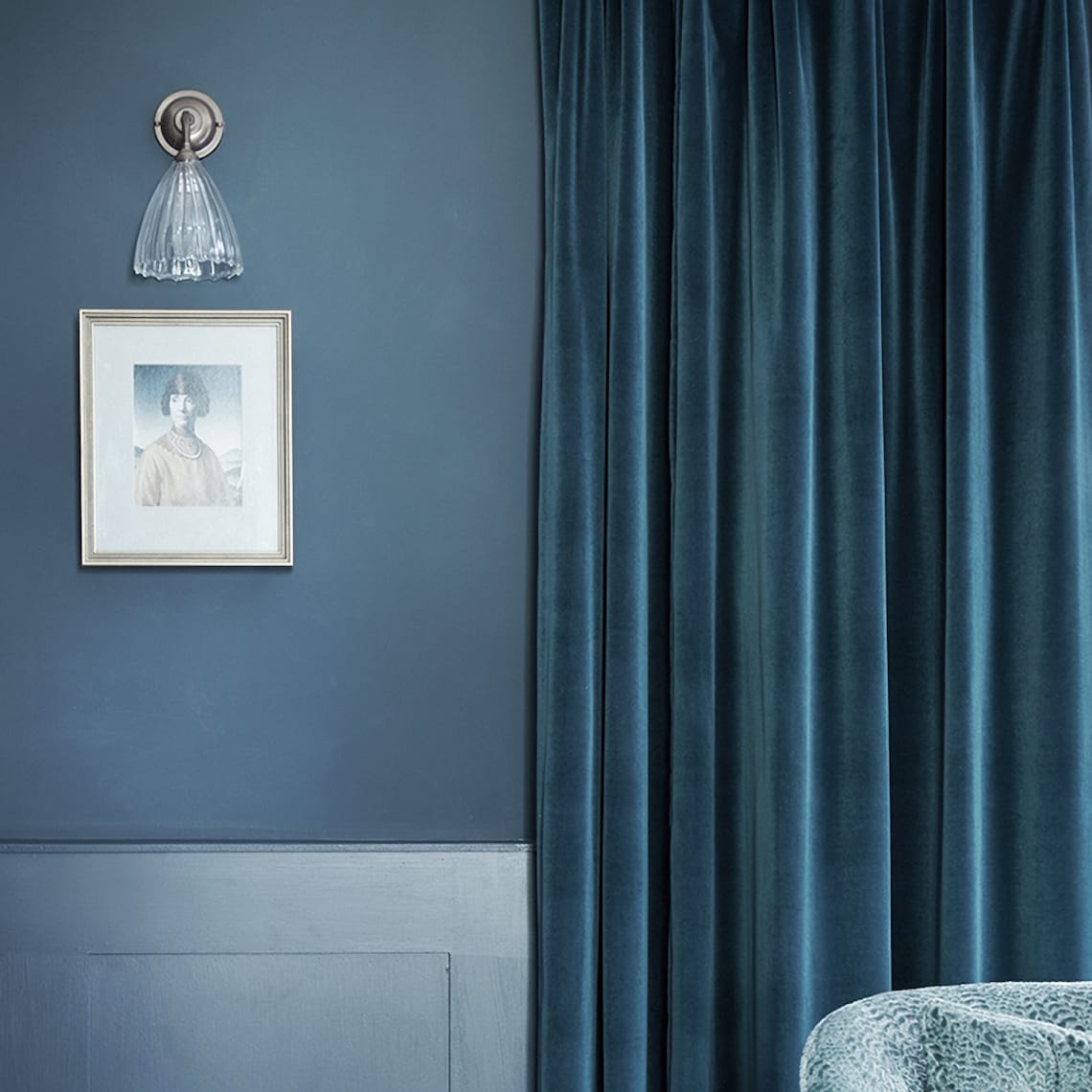 Navy Blue Velvet Curtains. Velvet Drapes Living Room Etsy