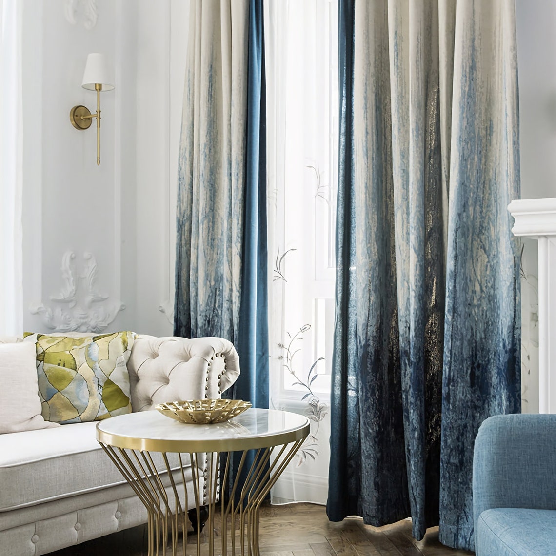 Pair of Custom Curtain Custom Size Curtains Luxury Etsy