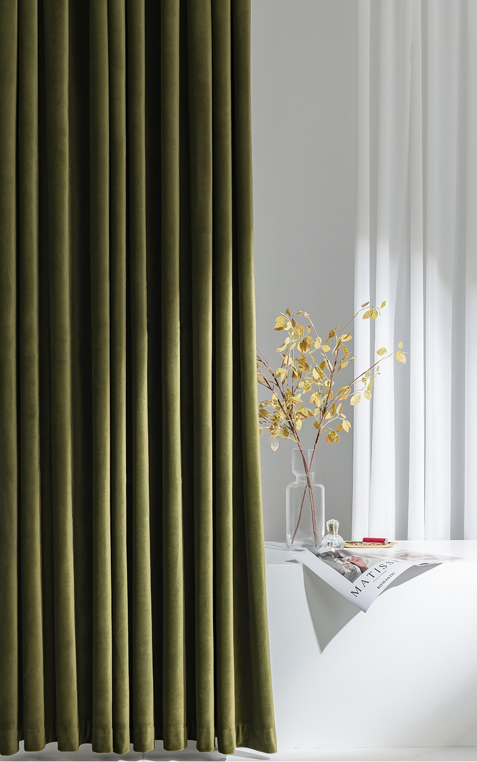 Olive Green Curtains