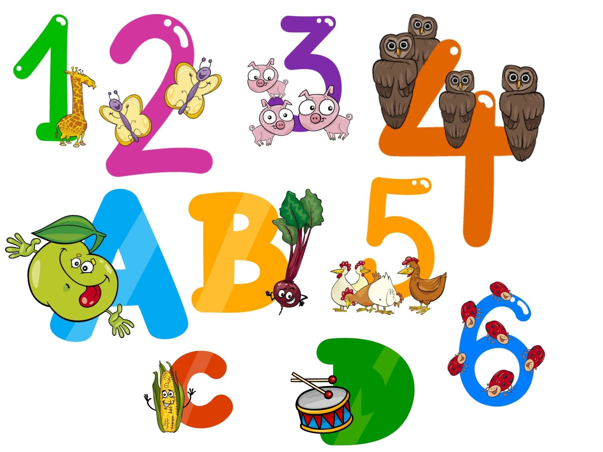 Letters and Numbers For Children learning Baby Name SVGPNG Etsy