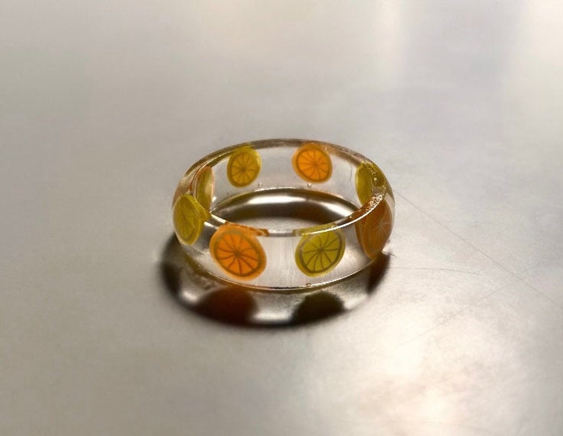 Realfruit Rings Funky Resin Fruit Rings Custom Resin Rings | Etsy