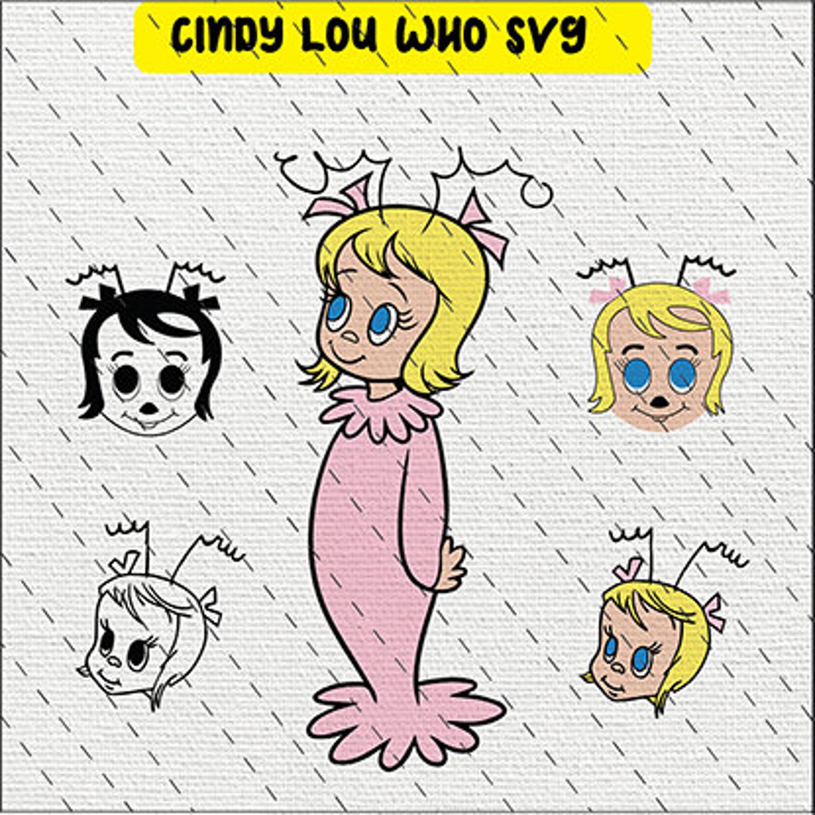 Bundle Cindy Lou Who SVG Cindy Lou Who Face SVG Eps Dxf - Etsy Singapore