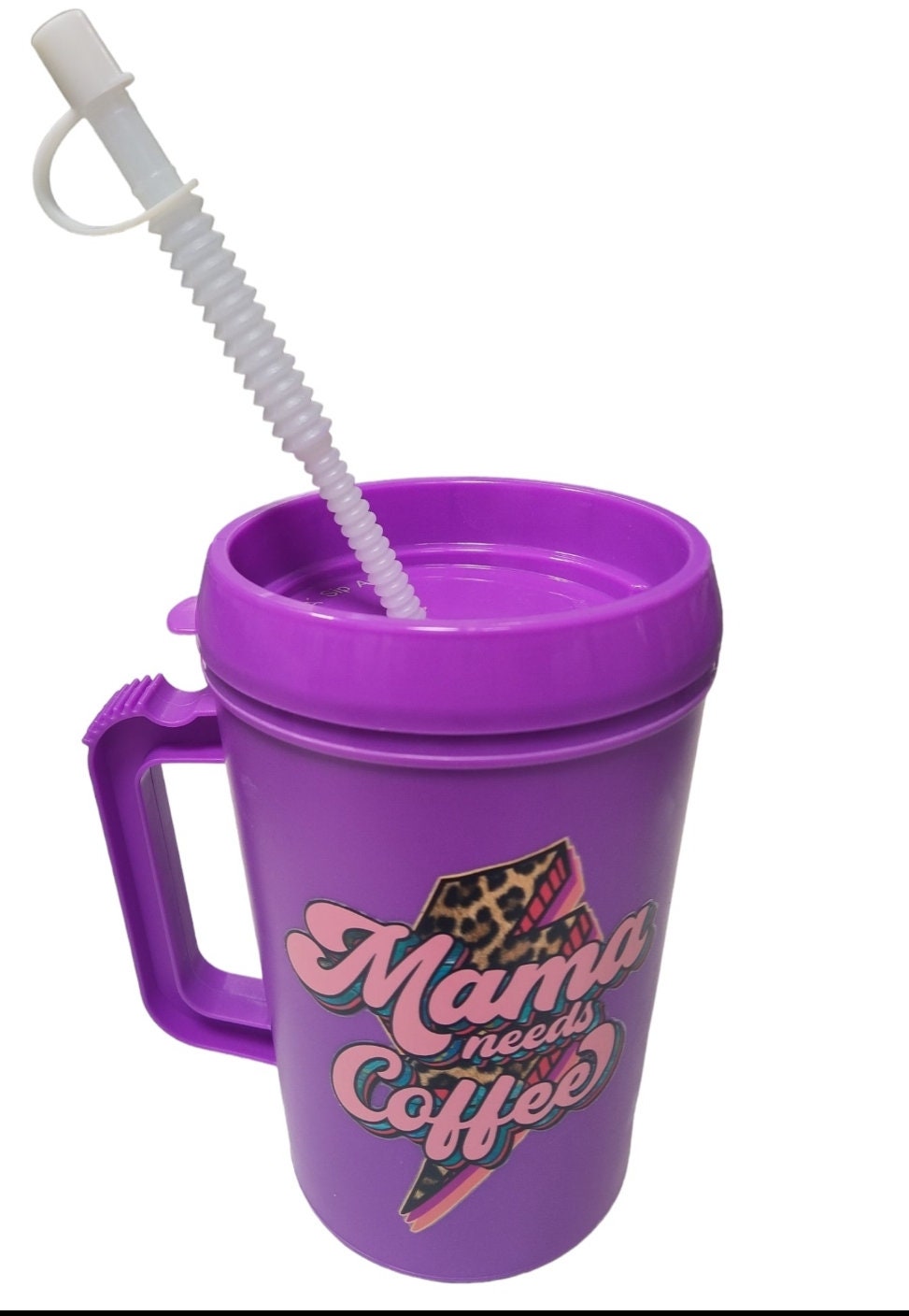 Mama Needs Coffee 34oz Mega Mug With Lid and Straw, Coffee Mega Mug 34oz Cup,  XL Trucker Mug, Iced Coffee Mug, Mom Mugs, Mom Gifts, 