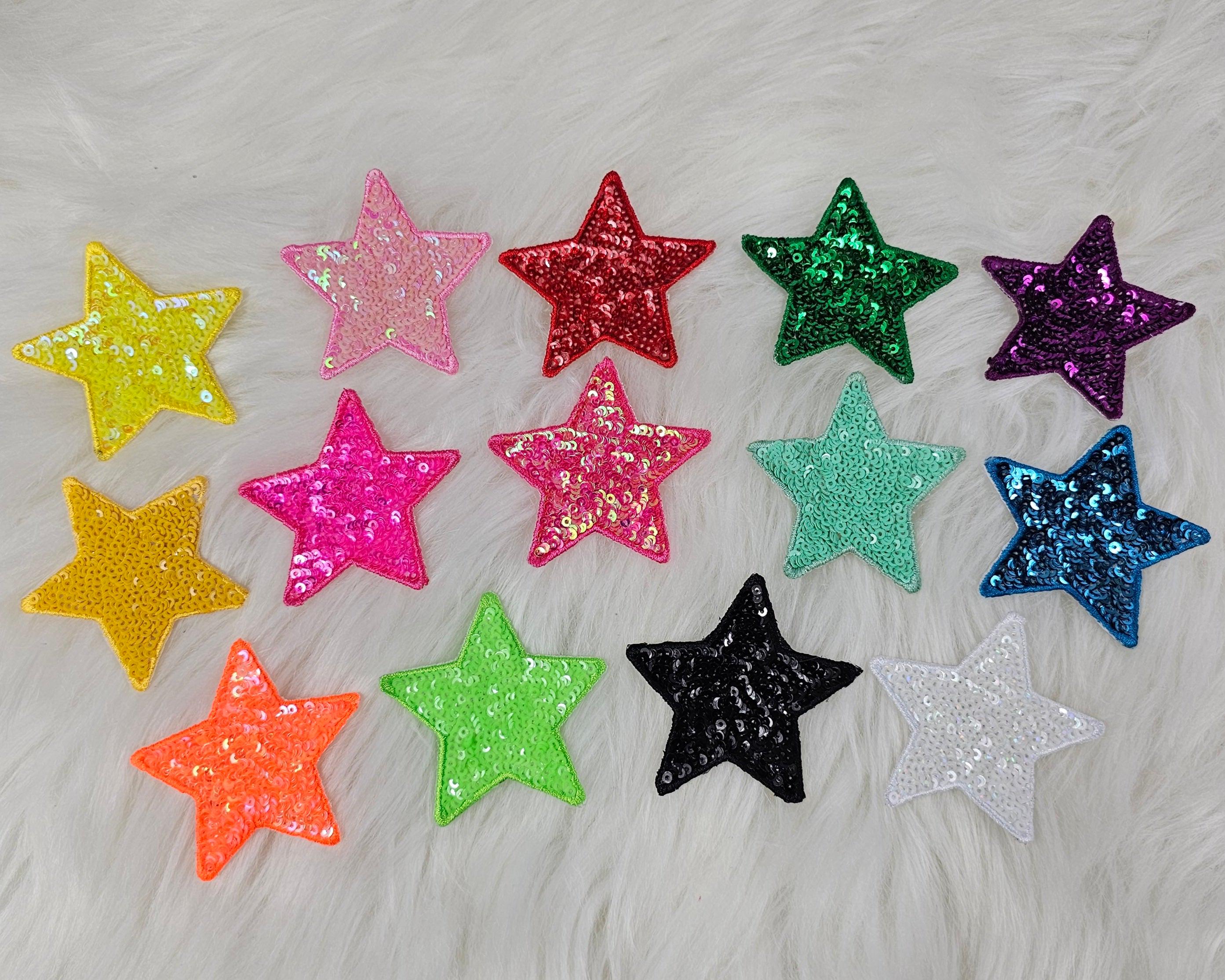 Hot Pink 3 Inch Iron-On Star Patch - Embroidered Applique For Kids Clothes & Crafts