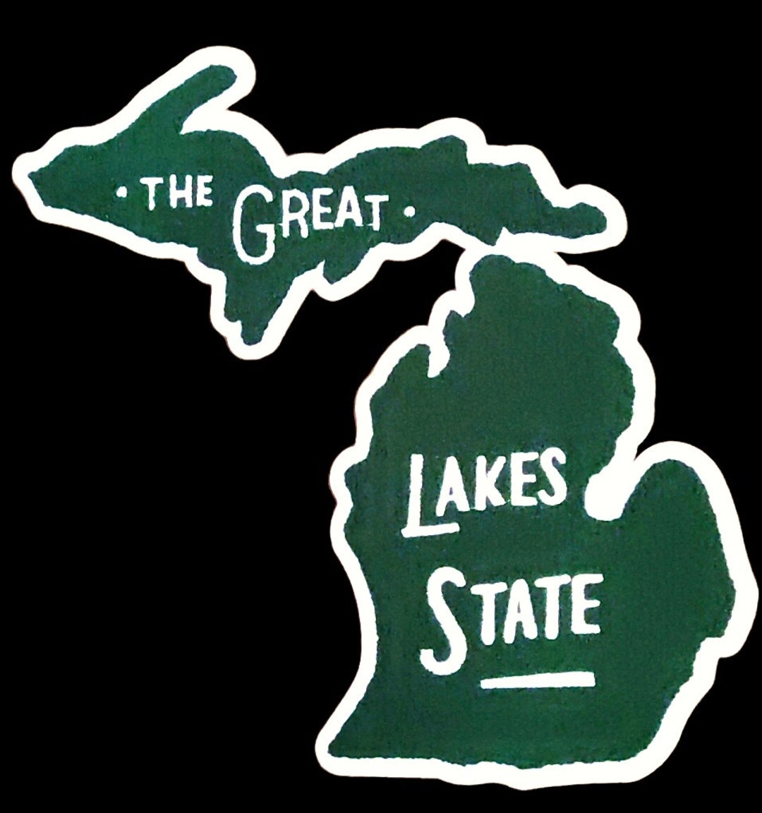 LARGE Michigan Iron on Patch, the Great Lakes State Iron on Patch
