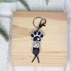 thumbnail image 2 of Purse Accessory Fuzzy Leopard Print - Fluffy Fur Ball Keychain With Rhinestone For Purse & Backpack Bow Keychain 2 of 12