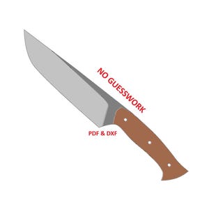 Hunter Knife Template: Printable Survival Blade Pattern (PDF & DXF Digital Download)