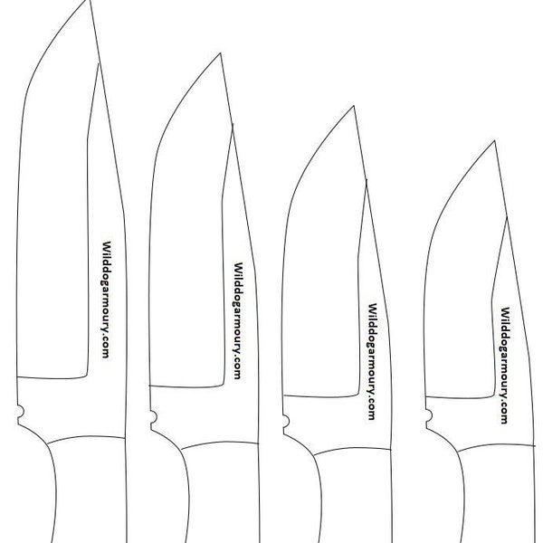 Skinner Knife template, Knives, survival knife, knifemaking template