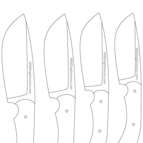 Knife template, Knives, survival knife, knifemaking template