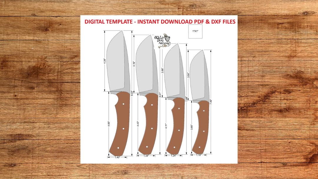 Skinner Knife Template – Digital PDF Pattern & Print Files for ...