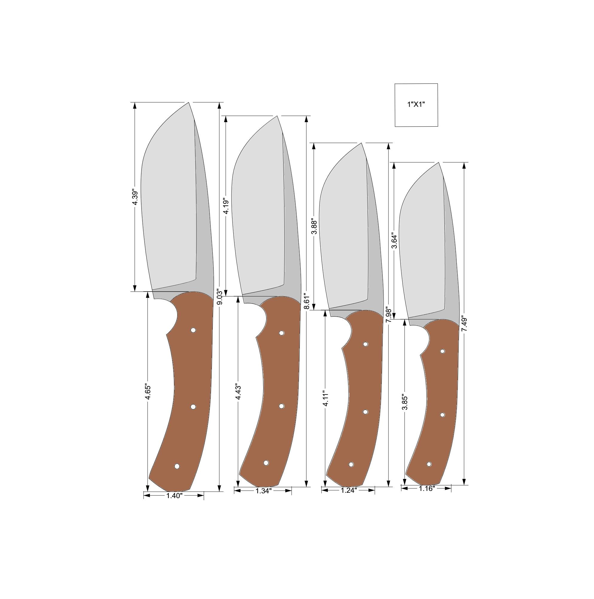 Skinner Knife Template Digital PDF Pattern & Print Files for