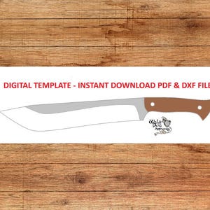 Bowie Knife Template: Printable PDF Pattern, DIY Knife Making