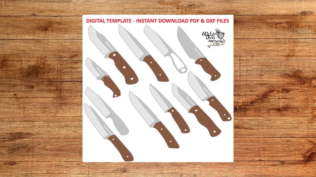 Knife Template Bundle – 22 Proven Blade Patterns in Multiple Sizes (PDF ...