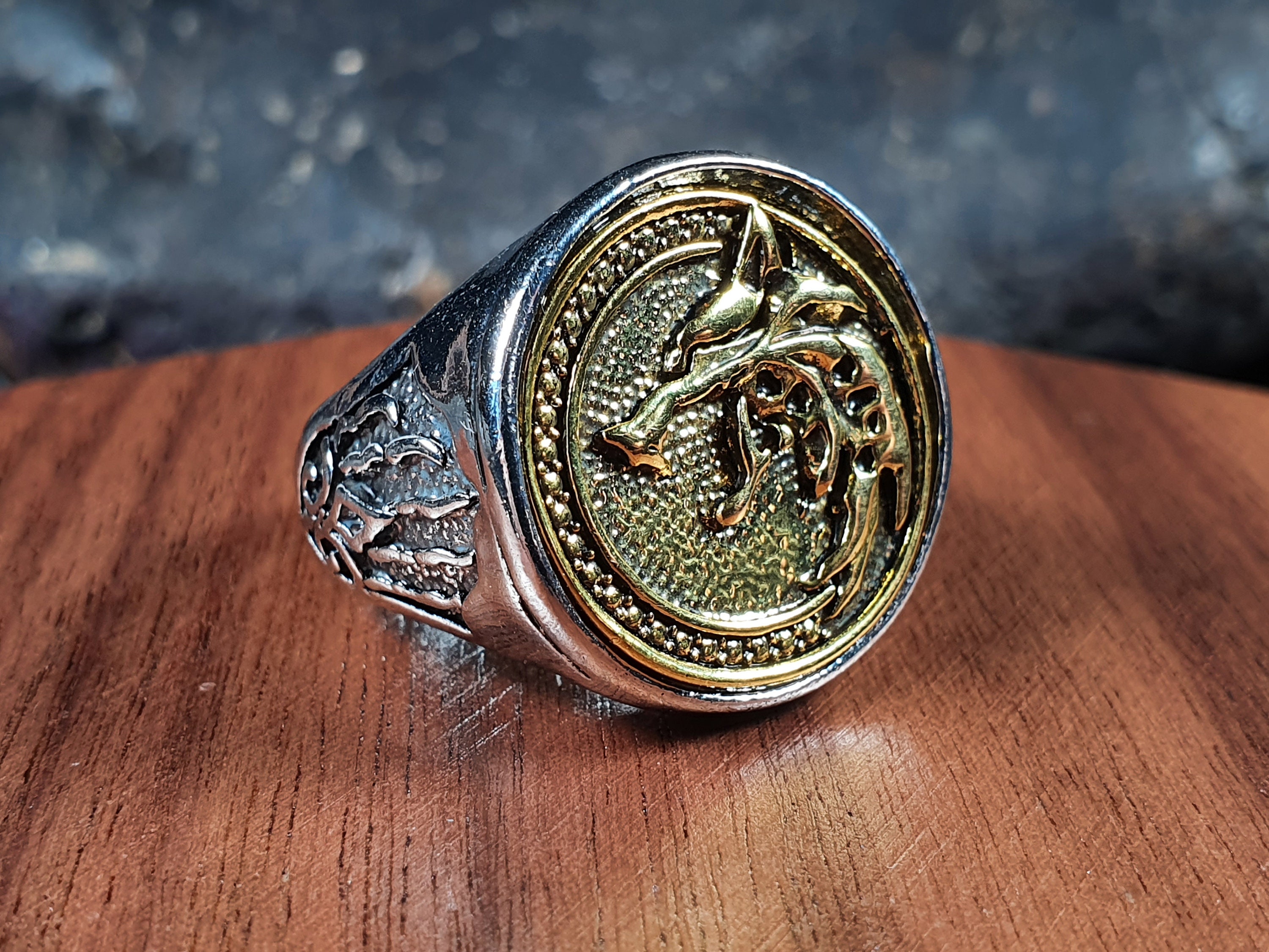 The Witcher Ring / The Witcher 3 Silver Wolf Ring / Etsy