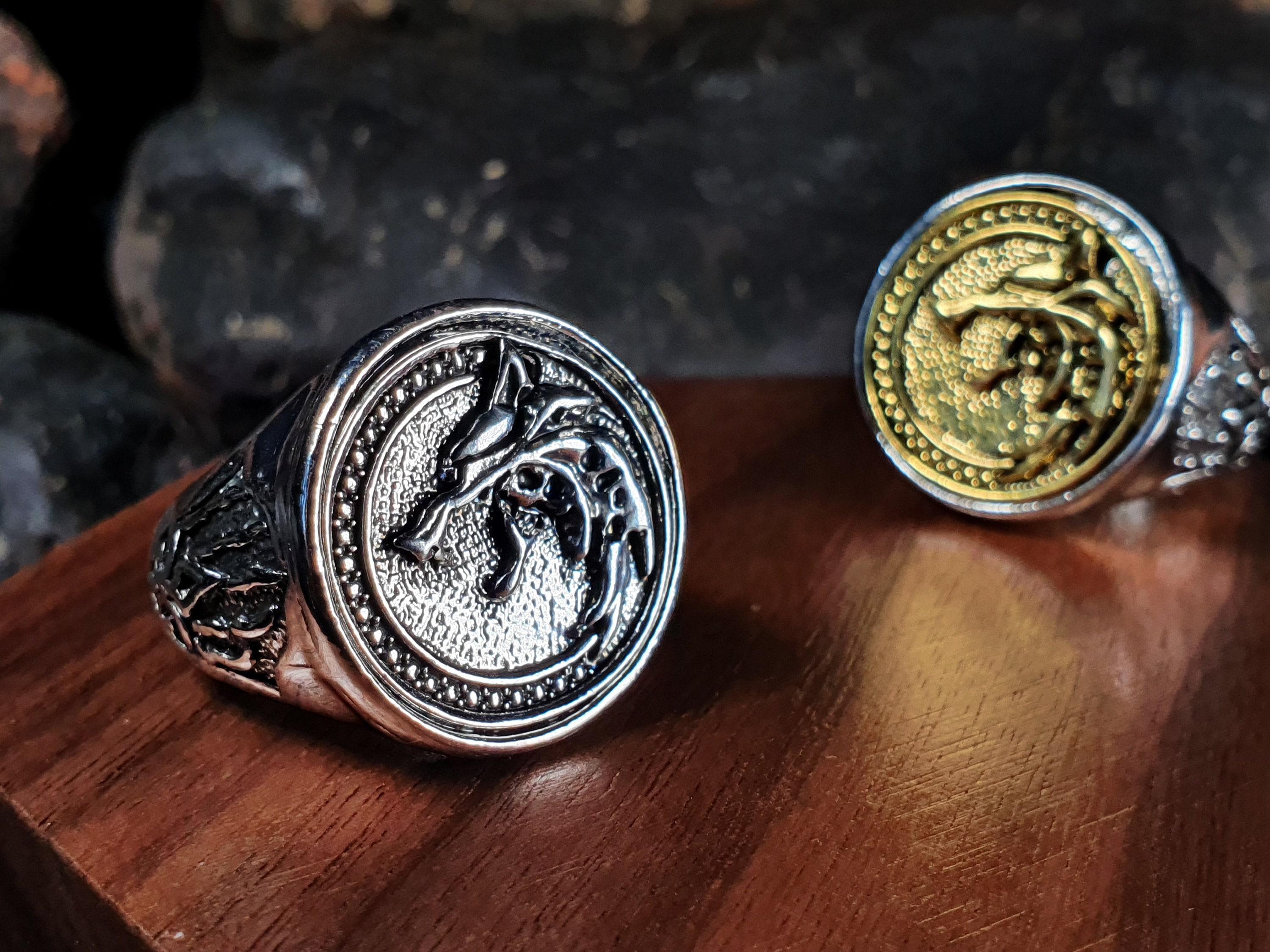 The Witcher Ring / The Witcher 3 Silver Wolf Ring / Etsy