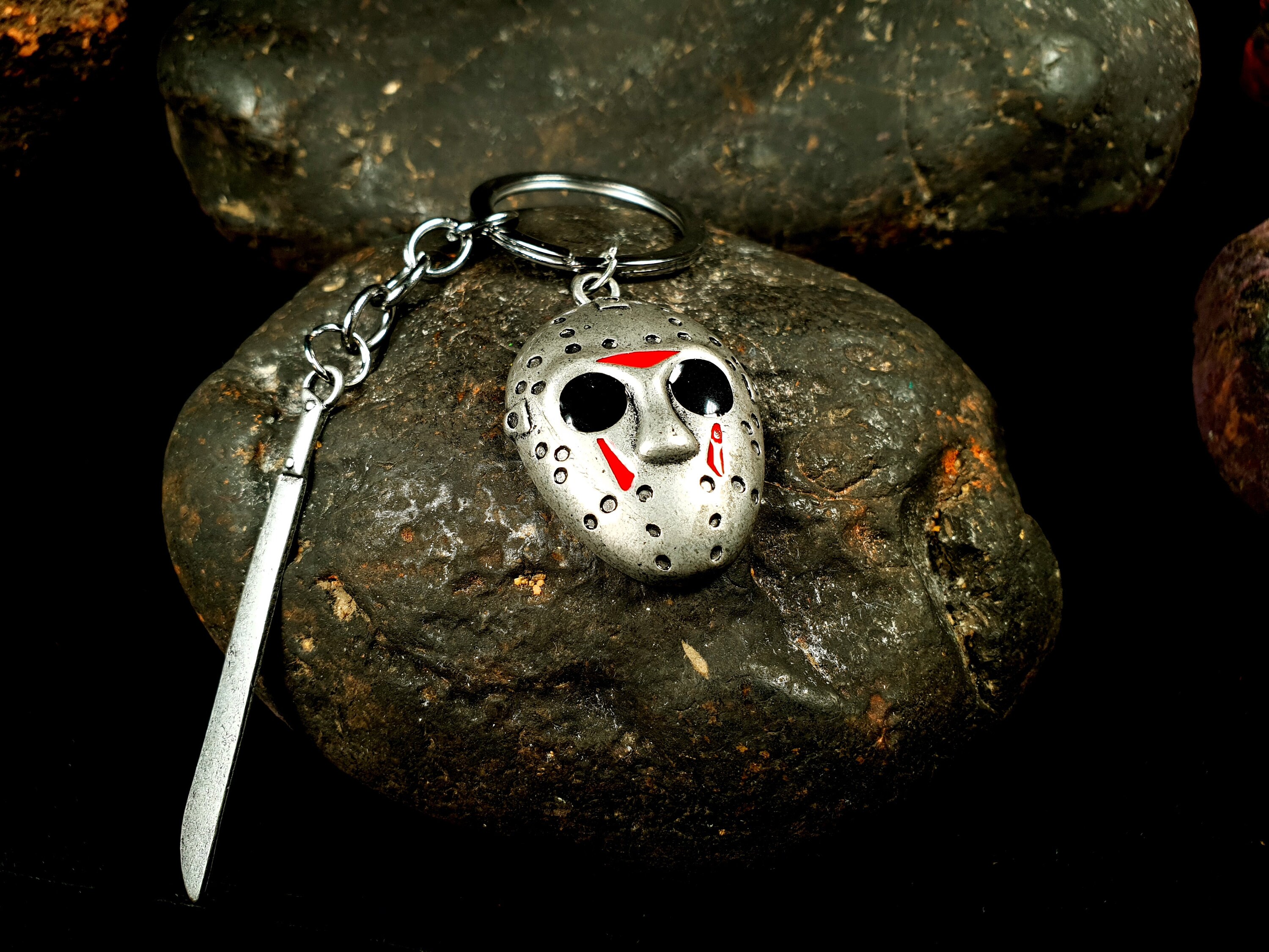 Viernes 13th Mask Llavero Jason Voorhees Máscara y Machete / Etsy