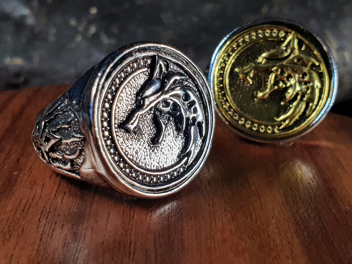 The Witcher Ring / the Witcher 3 Silver Wolf Ring / Etsy UK