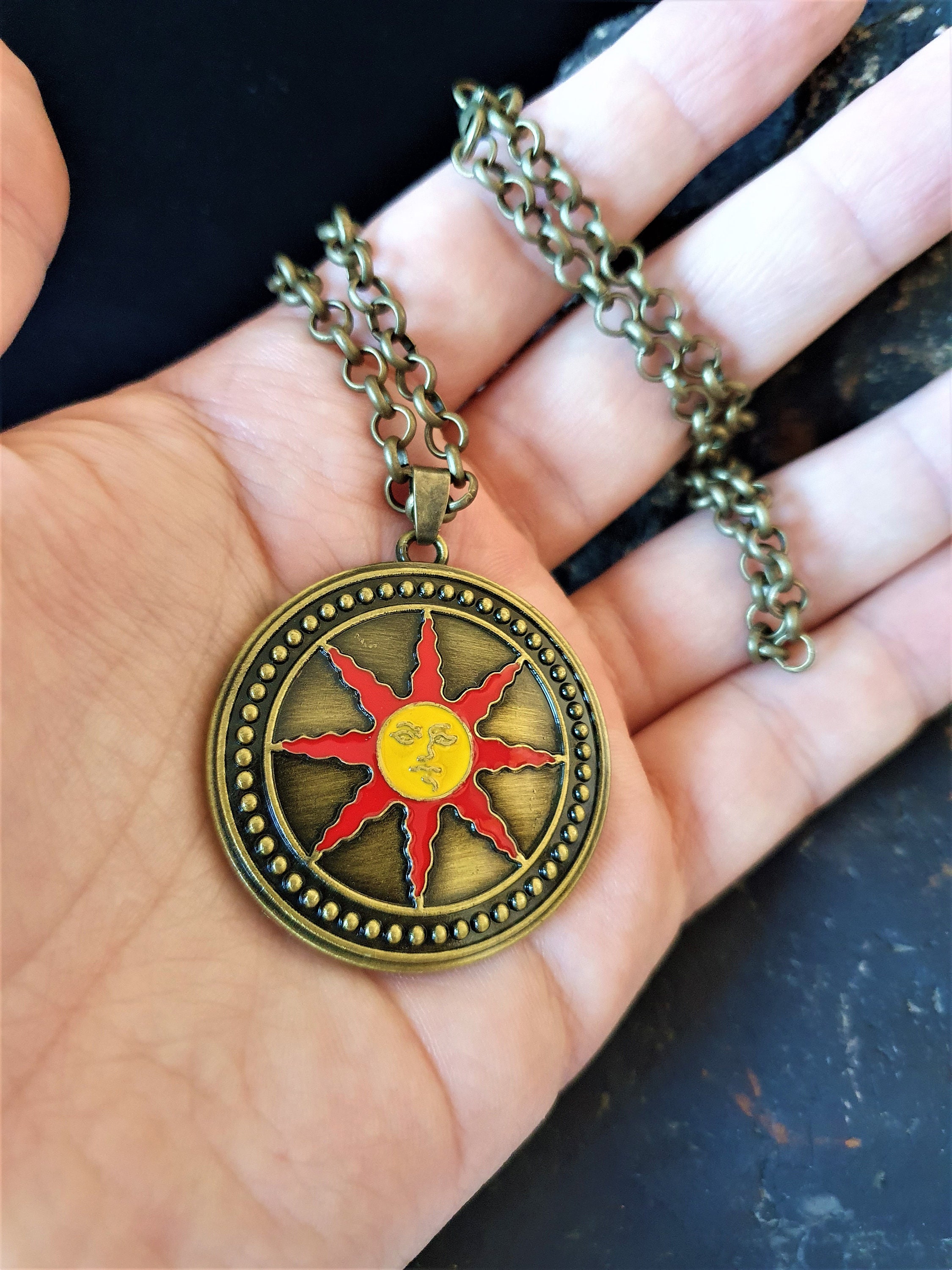 Dark souls necklace warrior of sunlight. Dark souls cosplay. Etsy