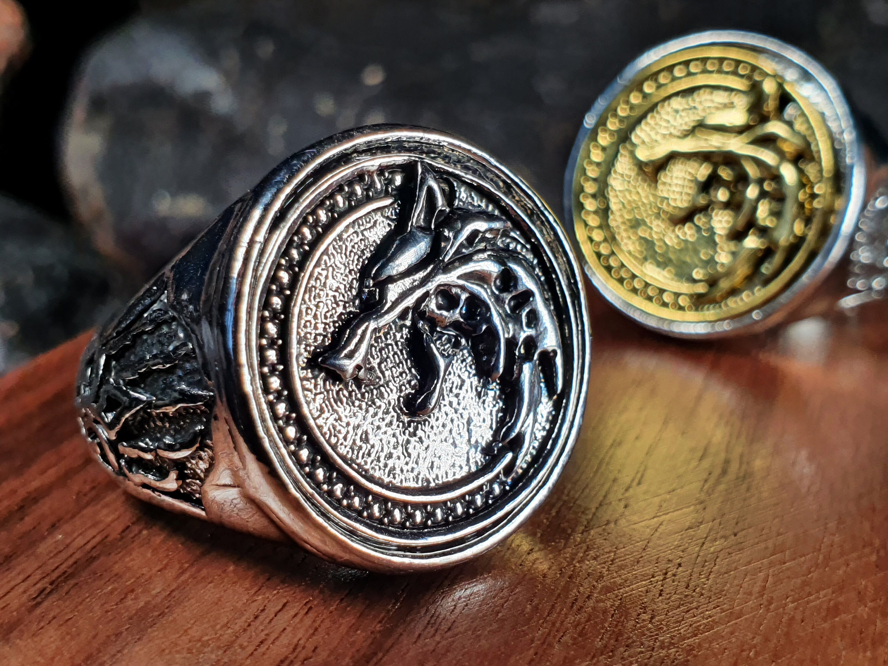 The Witcher Ring / The Witcher 3 Silver Wolf Ring / Etsy