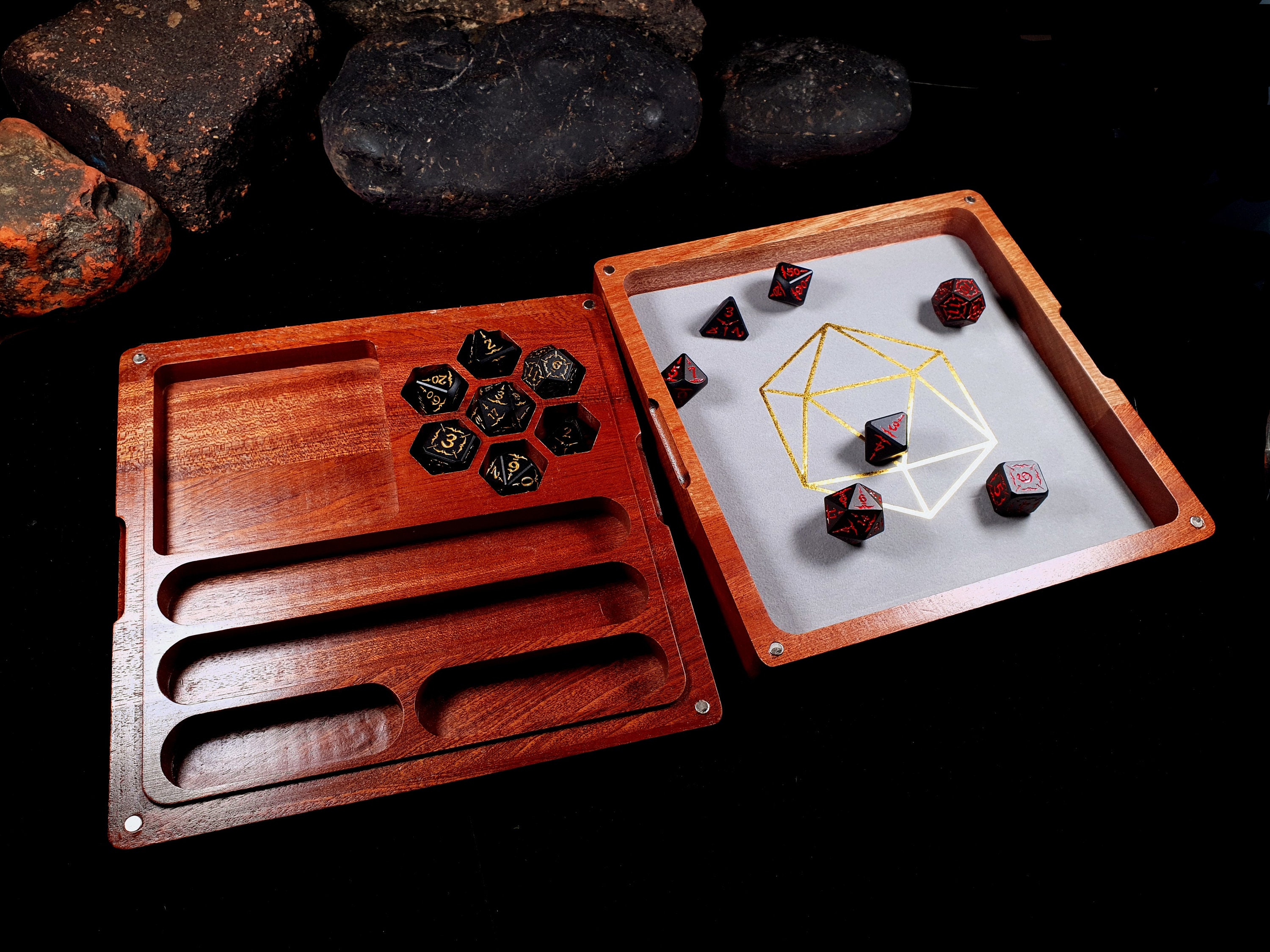 Dnd Dice Box and Tray Dungeons and Dragons / Dragon Dice Etsy